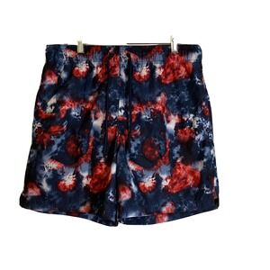 Jake Austin Men's Medium Blue Multi Colored Print Swim Trunks Shorts